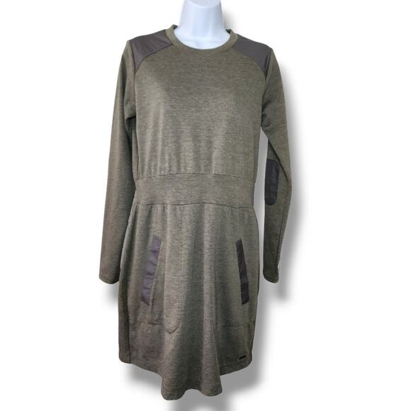 Merrell Heathered Green Long Sleeve Utility Dress Women's Size Medium - Picture 1 of 9